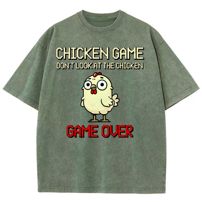 Chicken Game Vintage Washed T-shirt