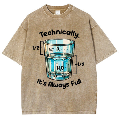Technically The Glass Is Full Science Vintage Distressed T-shirt