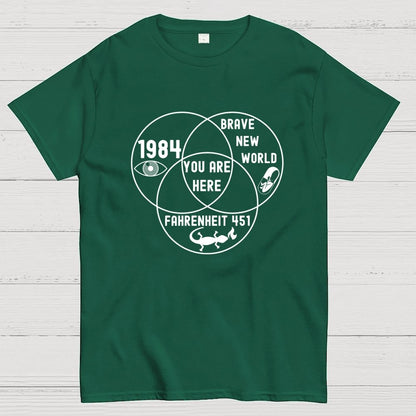 Funny Dystopian Venn Diagram Geek T-Shirt