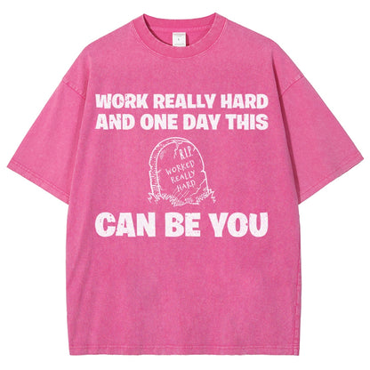 R.I.P. Worked Really Hard Vintage Distressed T-shirt