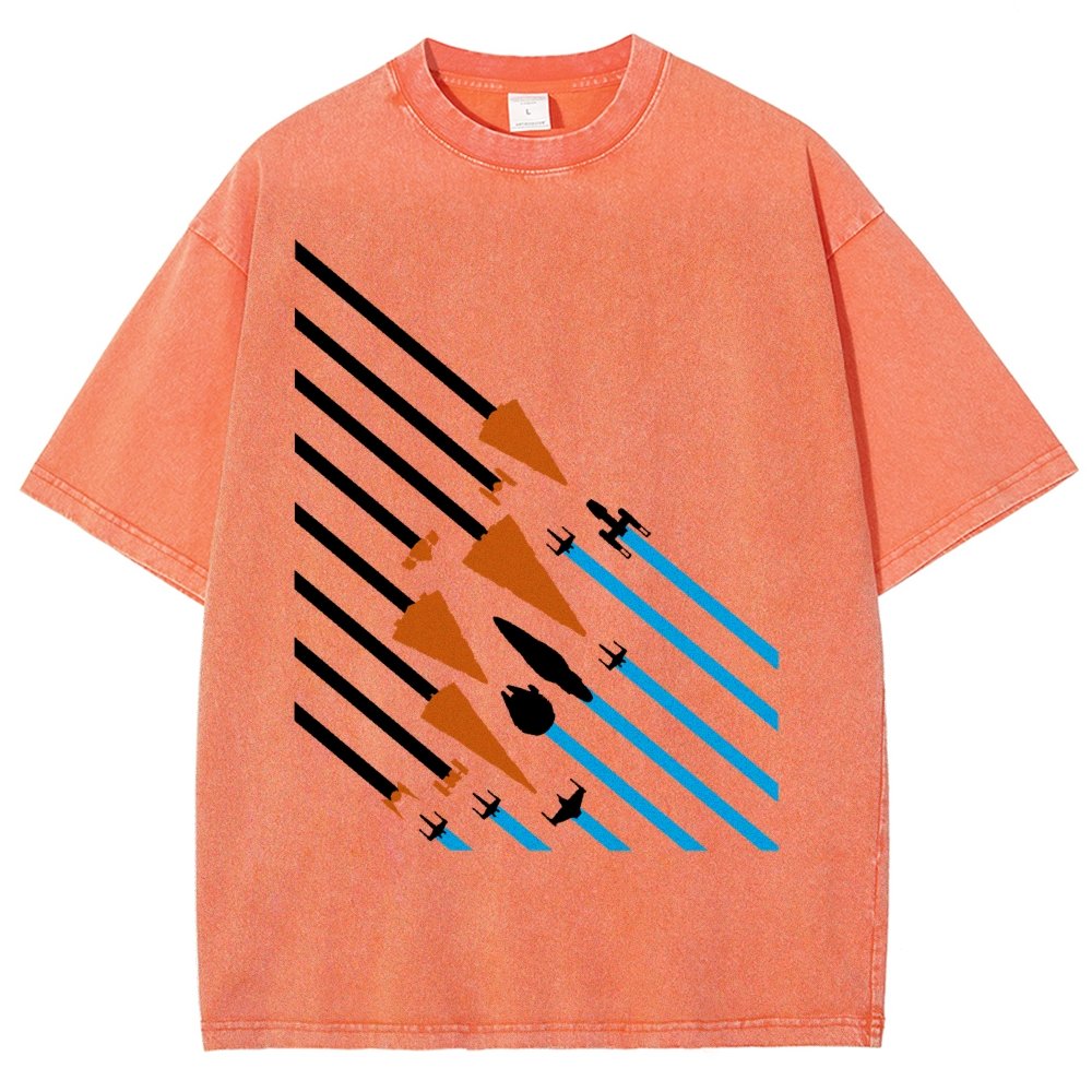 Starship Stripes Vintage Distressed T-shirt