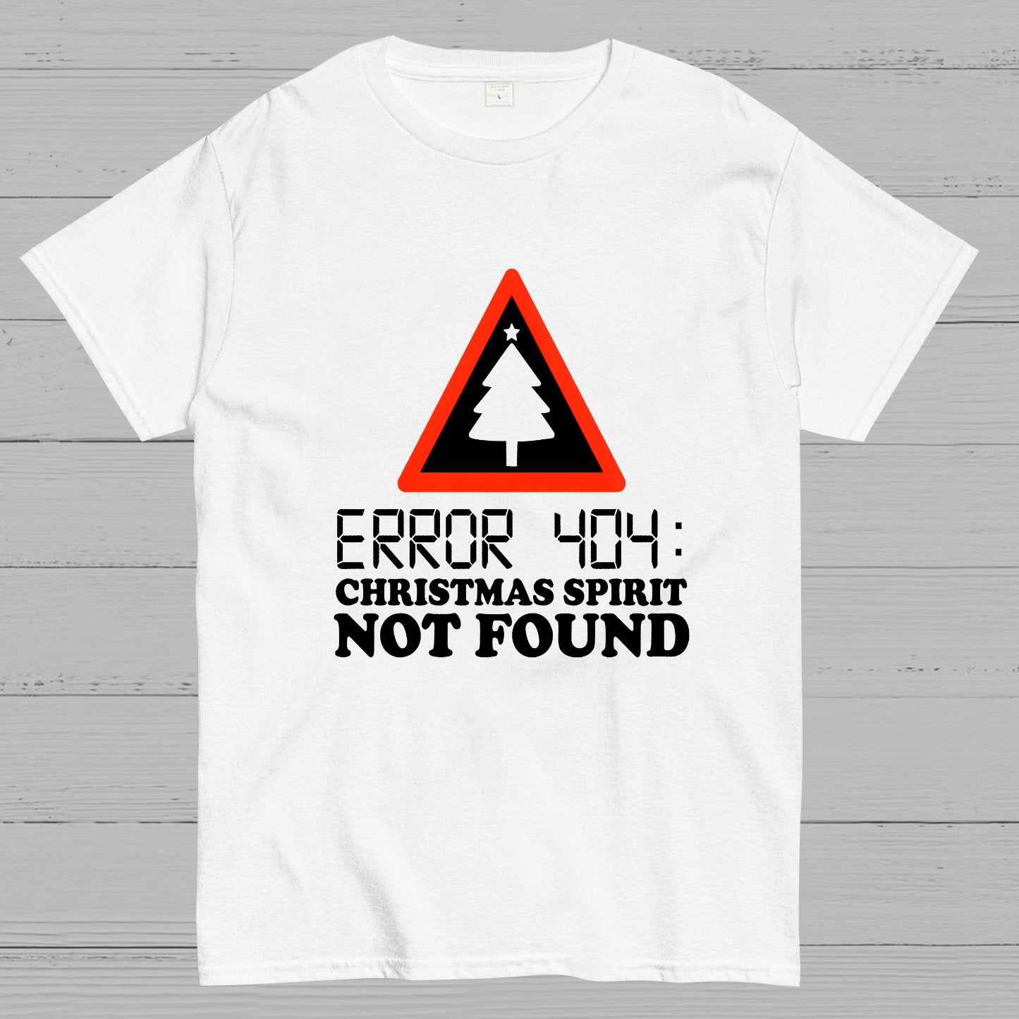 Error 404 Christmas Spirit Not Found Geeky T-Shirt