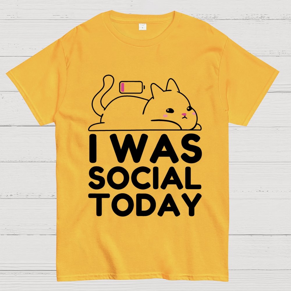 I Was Social Today Geek T-Shirt