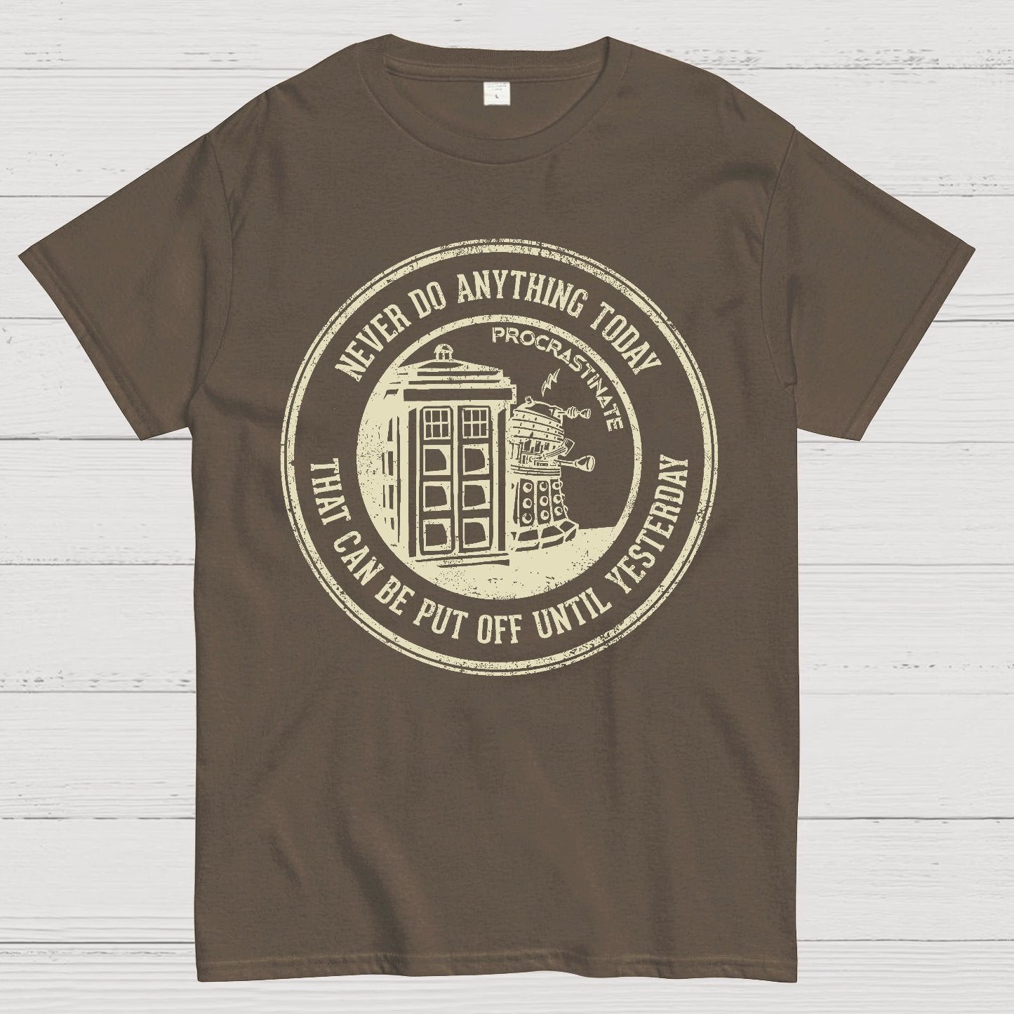Time Travel Procrastination Geek T-Shirt