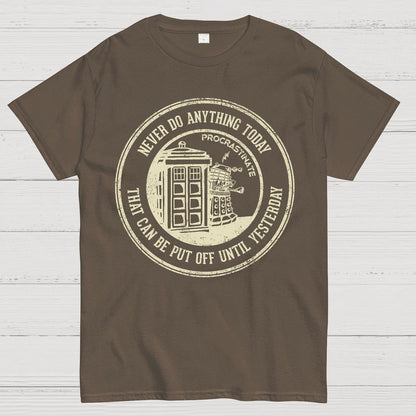 Time Travel Procrastination Geek T-Shirt