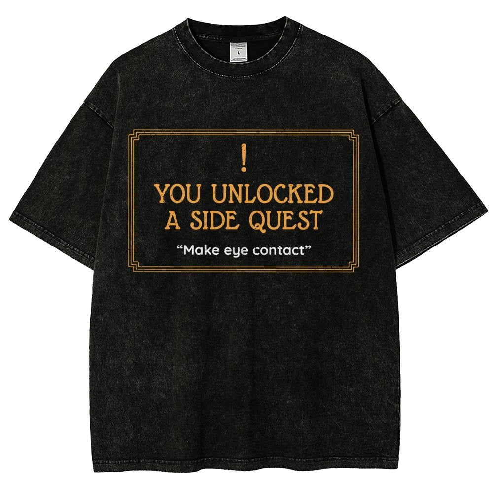 Unlocked Side Quest Vintage Distressed T-shirt
