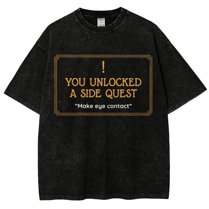 Unlocked Side Quest Vintage Distressed T-shirt