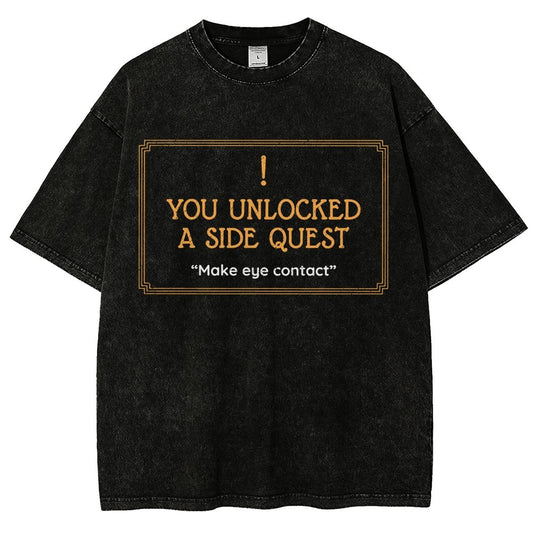 Unlocked Side Quest Vintage Distressed T-shirt