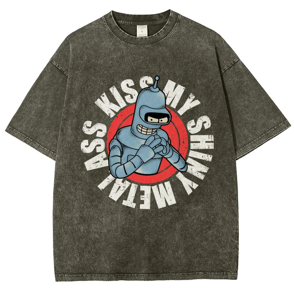 Kiss My Shiny Vintage Distressed T-shirt