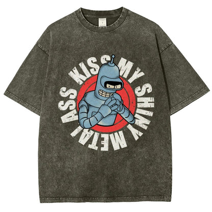 Kiss My Shiny Vintage Distressed T-shirt