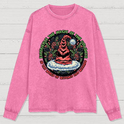 Magic of the Holidays Washed Long Sleeve Tee