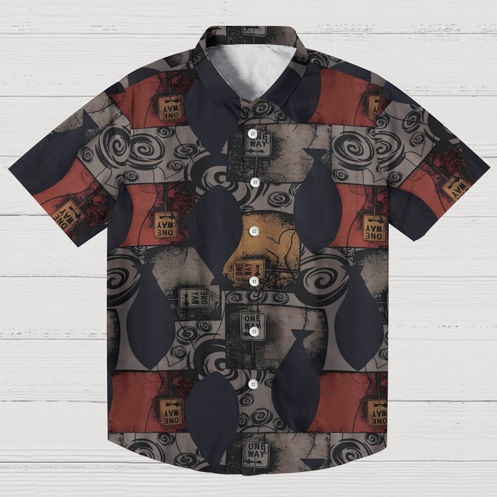 Geometric Print Geek Hawaiian Shirt