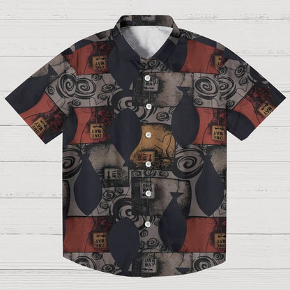 Geometric Print Geek Hawaiian Shirt
