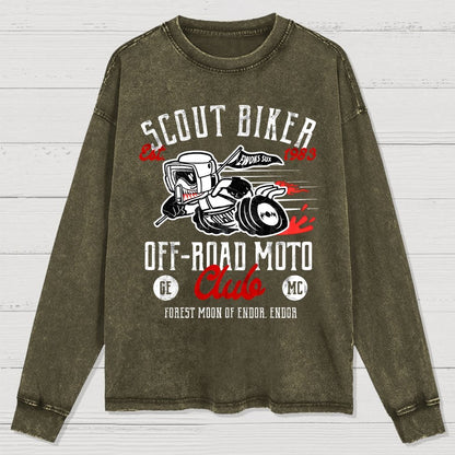 Scout Biker Club Washed Long Sleeve Tee
