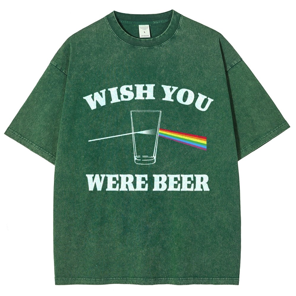 Wish You Were Beer Vintage Distressed T-shirt