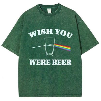 Wish You Were Beer Vintage Distressed T-shirt