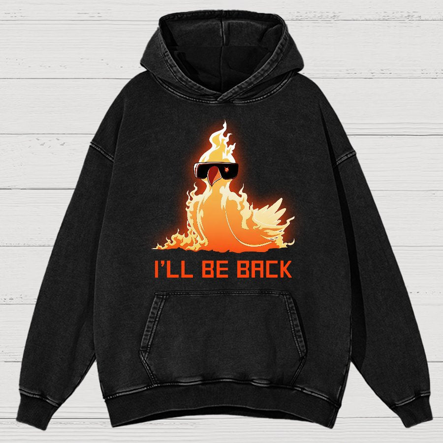 I'll Be Back Vintage Distressed Hoodie