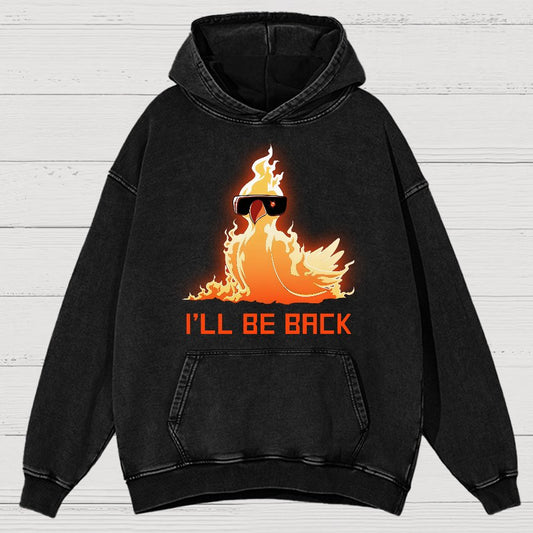 I'll Be Back Vintage Distressed Hoodie