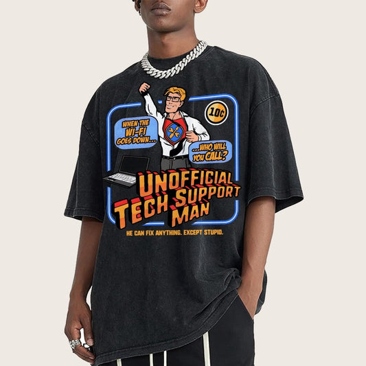 Unofficial Tech Support Man Essential Vintage Distressed T-shirt