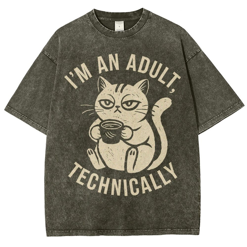 I'm An Adult Technically Vintage Distressed T-shirt