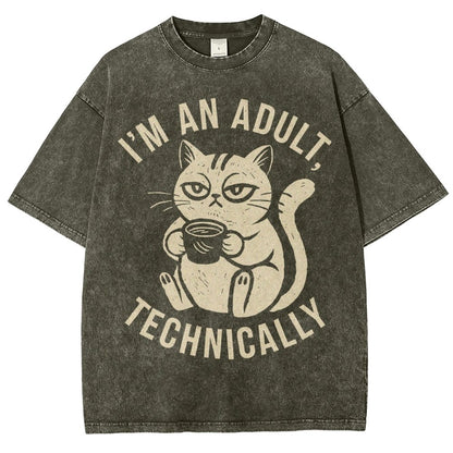 I'm An Adult Technically Vintage Distressed T-shirt