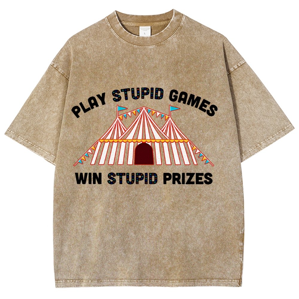 Play Stupid Games Vintage Distressed T-shirt