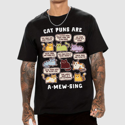 Cat Puns Are A-Mew-sing Geek T-Shirt