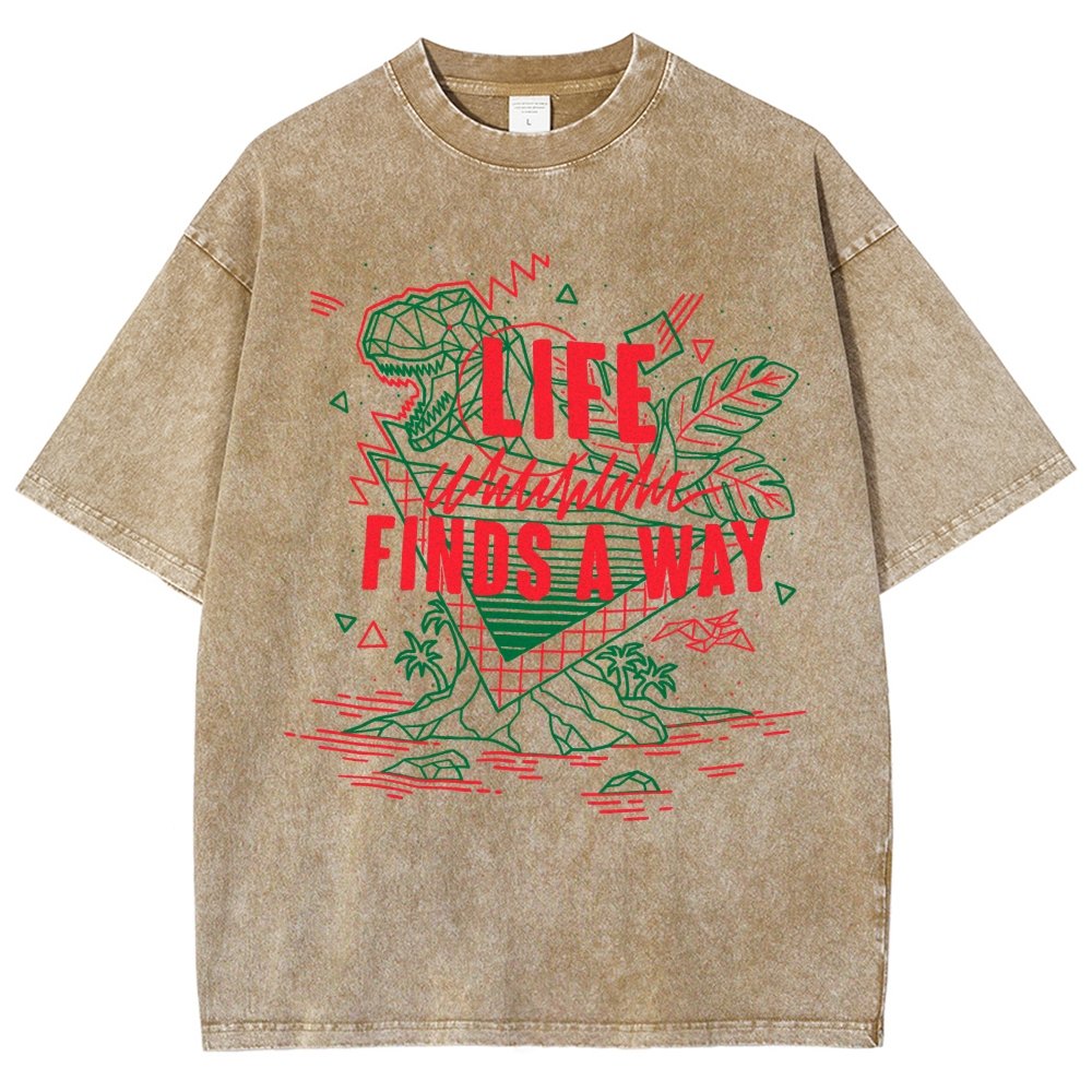 Life Finds A Way Vintage Distressed T-shirt