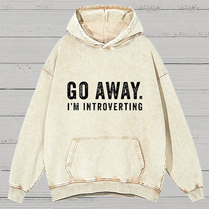 Go Away. I'm Introverting Vintage Distressed Hoodie