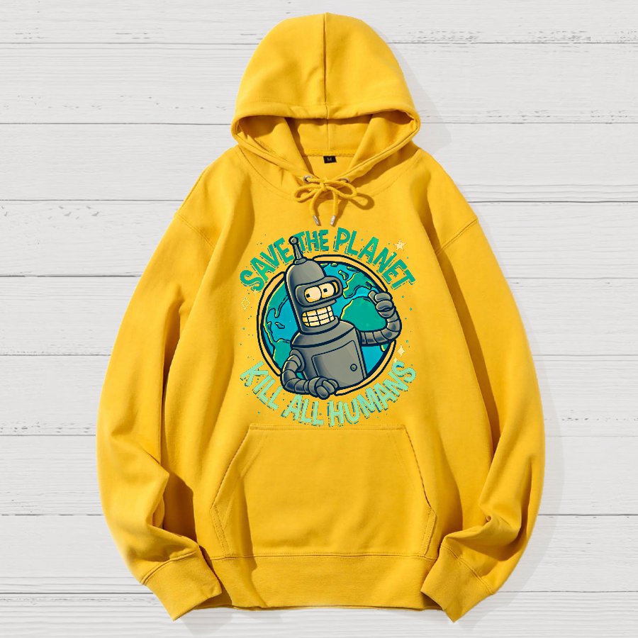 Save The Planet Kill All Humans Geek Cotton Hoodie