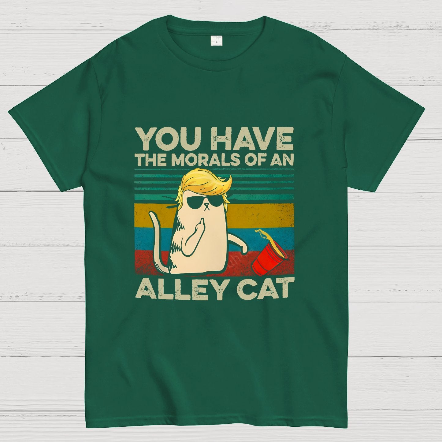 You Have The Morals of an Alley Cat Funny Sarcastic Cat Geeky T-Shirt