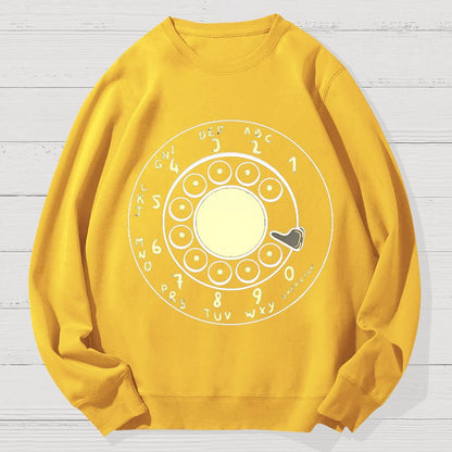 Rotary Dial Vintage Funny Geek Cotton Sweatshirt