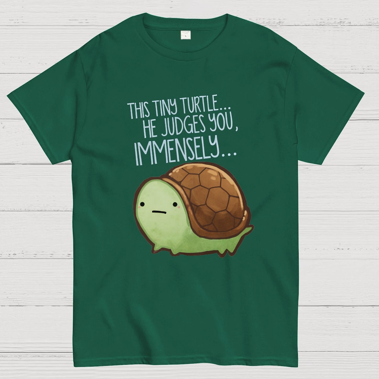 This turtle.. he judges you. Essential Geeky T-Shirt