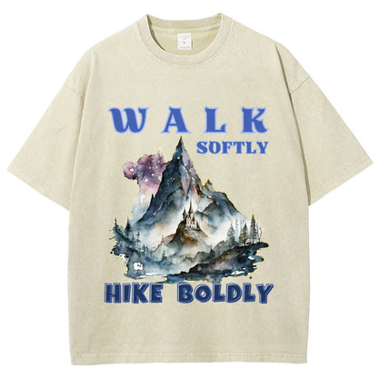 Walk Softly, Hike Boldly. More You Hike Vintage Distressed T-shirt