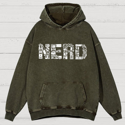 Nerd Vintage Distressed Hoodie