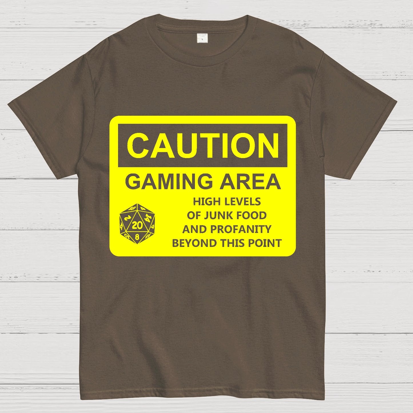 CAUTION GAMING AREA Geek T-Shirt