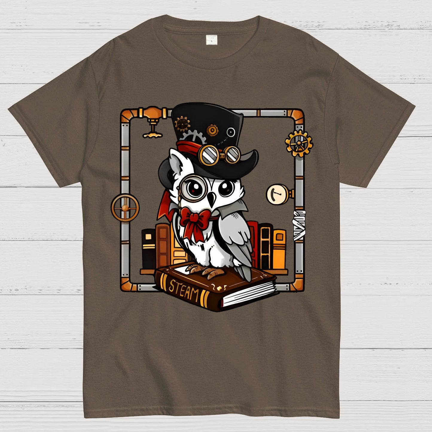 Steampunk Owl Geek T-Shirt
