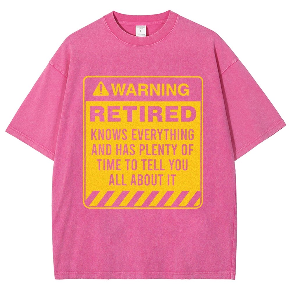 Retired Warning Vintage Distressed T-shirt