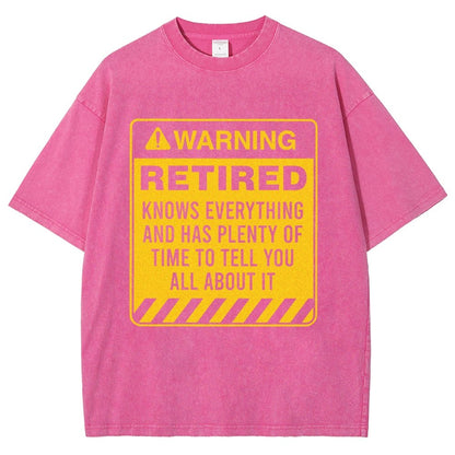 Retired Warning Vintage Distressed T-shirt