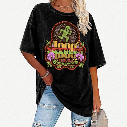 Funny 1000 Needles Tequila Vintage Distressed T-shirt