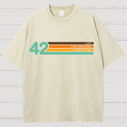 42  Life The Universe And Everything Vintage Distressed T-shirt