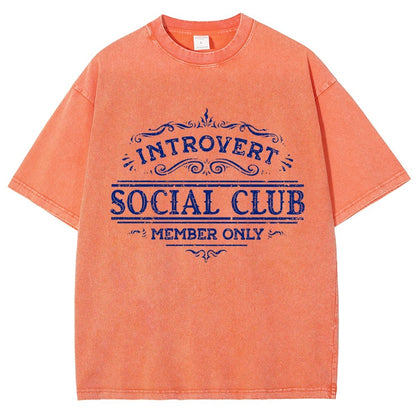 Introvert Social Club Vintage Distressed T-shirt