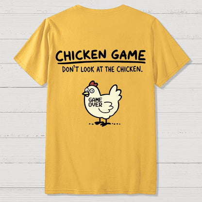 Chicken Game Back Printing Geek T-Shirt