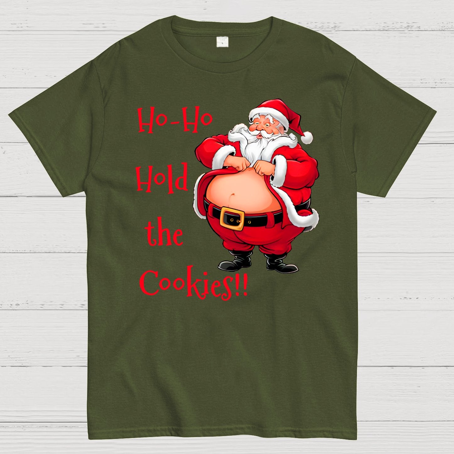 Christmas Fat Santa Geek T-Shirt