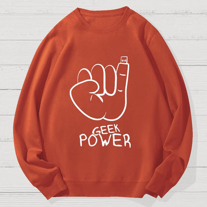 Geek Power Cotton Sweatshirt