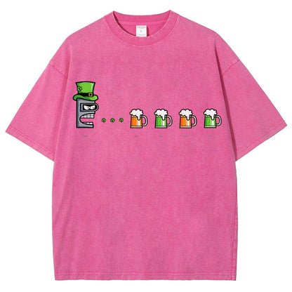St. Patty’s Robot Vintage Distressed T-shirt