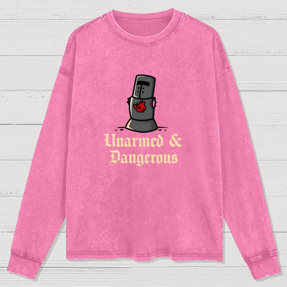 Unarmed And Dangerous Washed Long Sleeve Tee