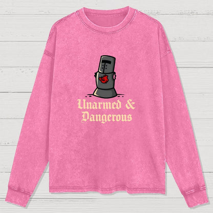 Unarmed And Dangerous Washed Long Sleeve Tee