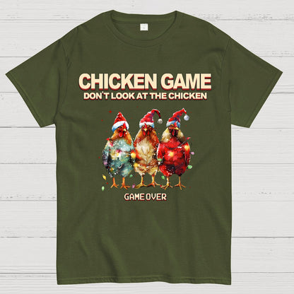 Chicken Game Christmas Geek T-Shirt