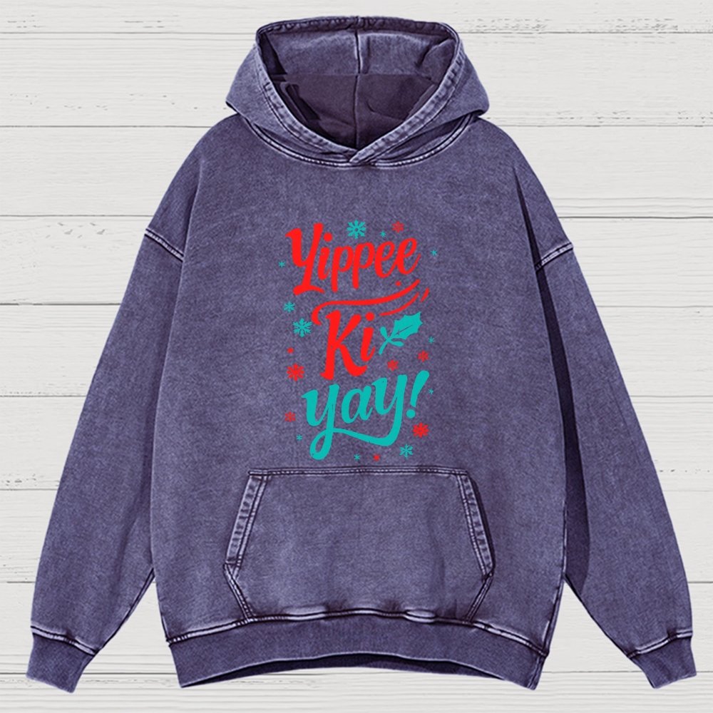Yippee Ki Yay Vintage Distressed Hoodie